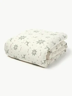 Jacquard bedsprei Cianna met kerstpatroon^Westwing Collection Clearance