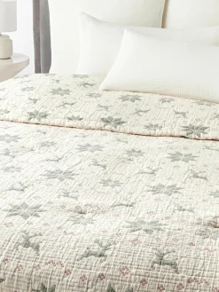 Jacquard bedsprei Cianna met kerstpatroon^Westwing Collection Clearance
