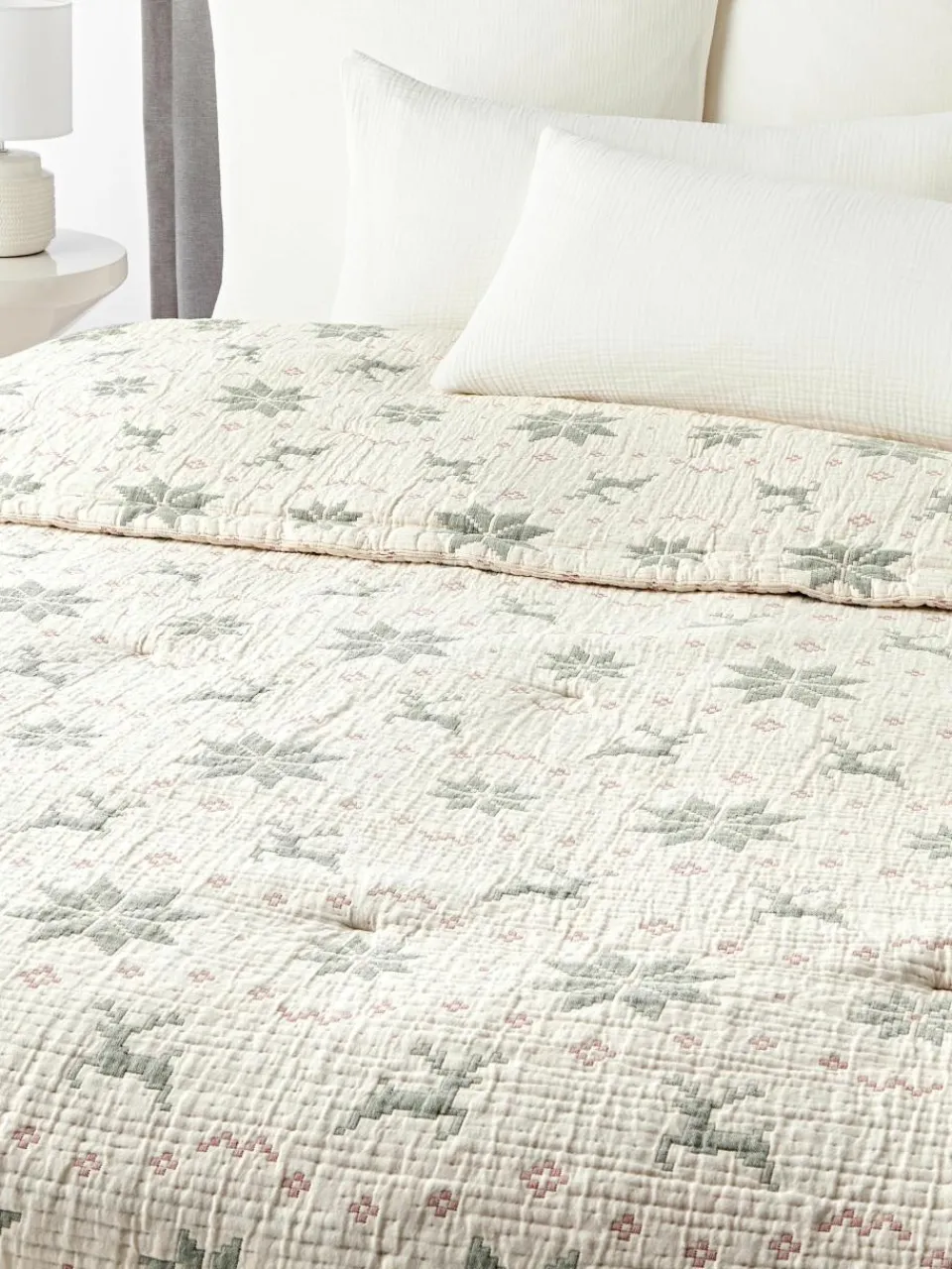 Jacquard bedsprei Cianna met kerstpatroon^Westwing Collection Clearance