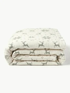 Jacquard bedsprei Cianna met kerstpatroon^Westwing Collection Clearance