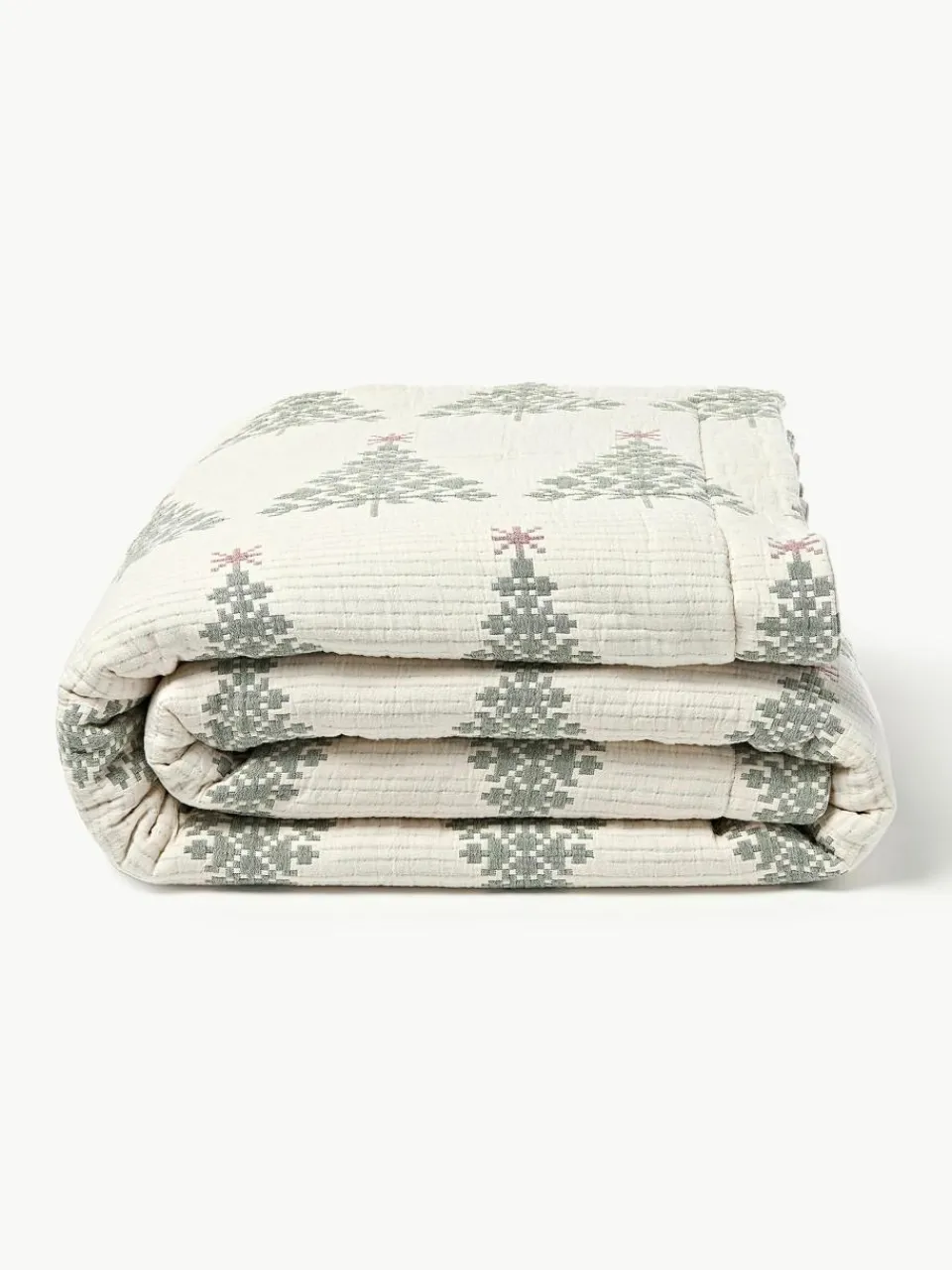 Jacquard bedsprei Cianna met kerstpatroon^Westwing Collection Hot