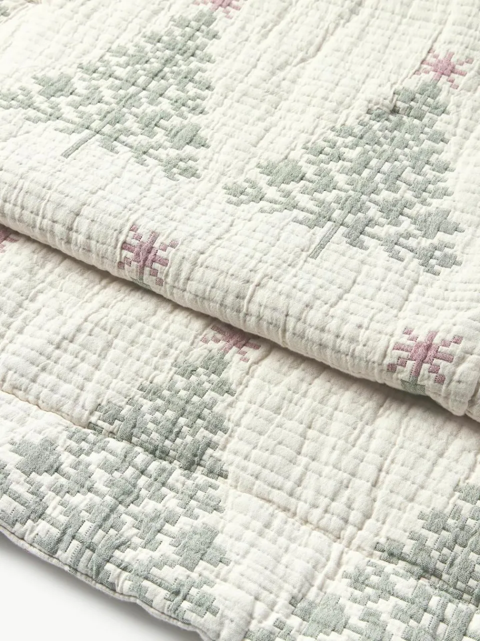 Jacquard bedsprei Cianna met kerstpatroon^Westwing Collection Hot