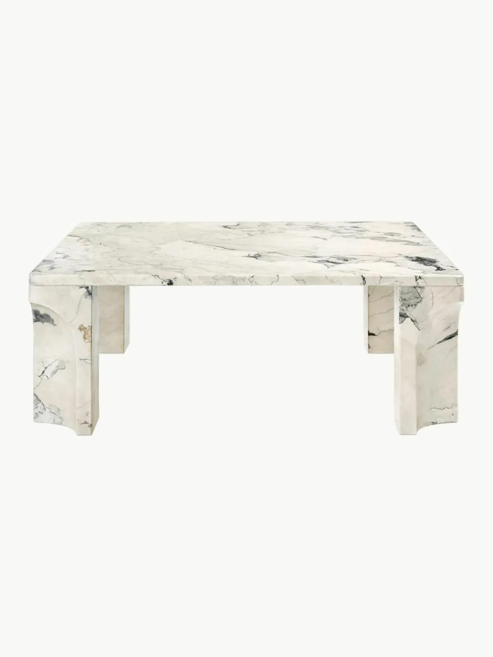 Kalkstenen salontafel Doric, B 80 cm^GUBI Fashion