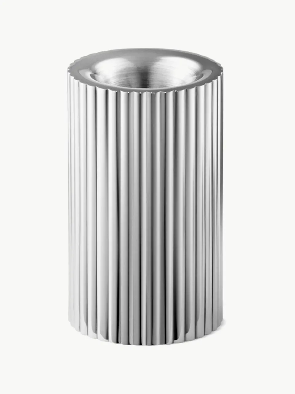 Kandelaar Bernadotte met groefstructuur, set van 3^GEORG JENSEN Outlet