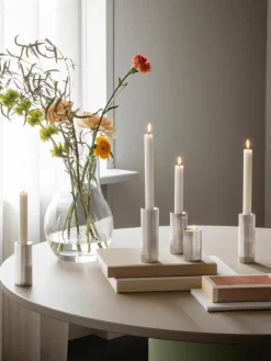 Kandelaar Bernadotte met groefstructuur, H 8 cm^GEORG JENSEN Fashion