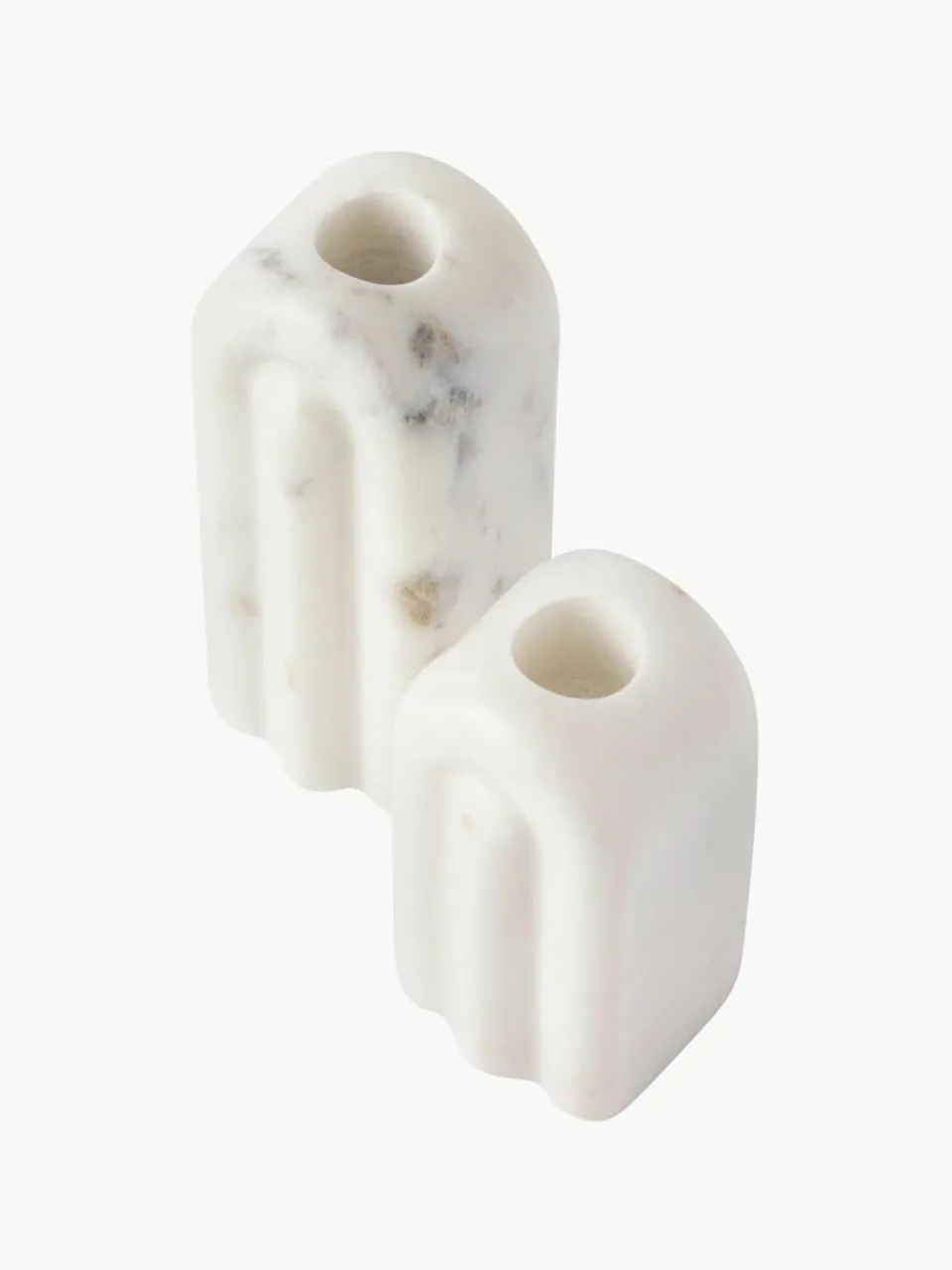 Kandelaars Malie uit marmer, set van 2^Westwing Collection Discount
