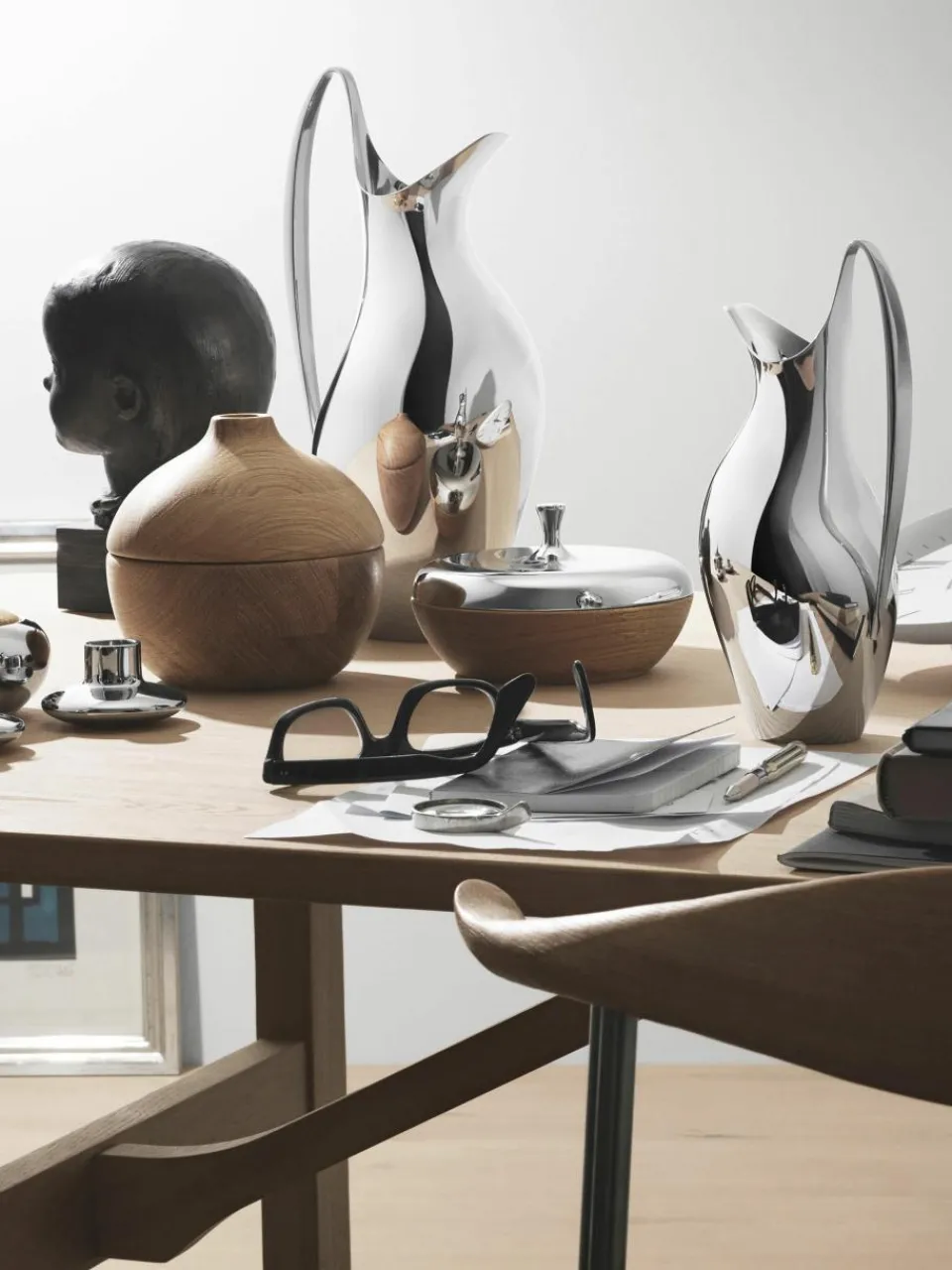 Karaf Koppel van edelstaal, 1.2 L^GEORG JENSEN Sale