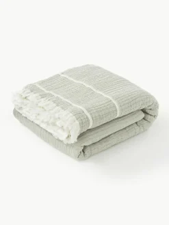 Katoenen bedsprei Kailani met franjes^Westwing Collection Outlet