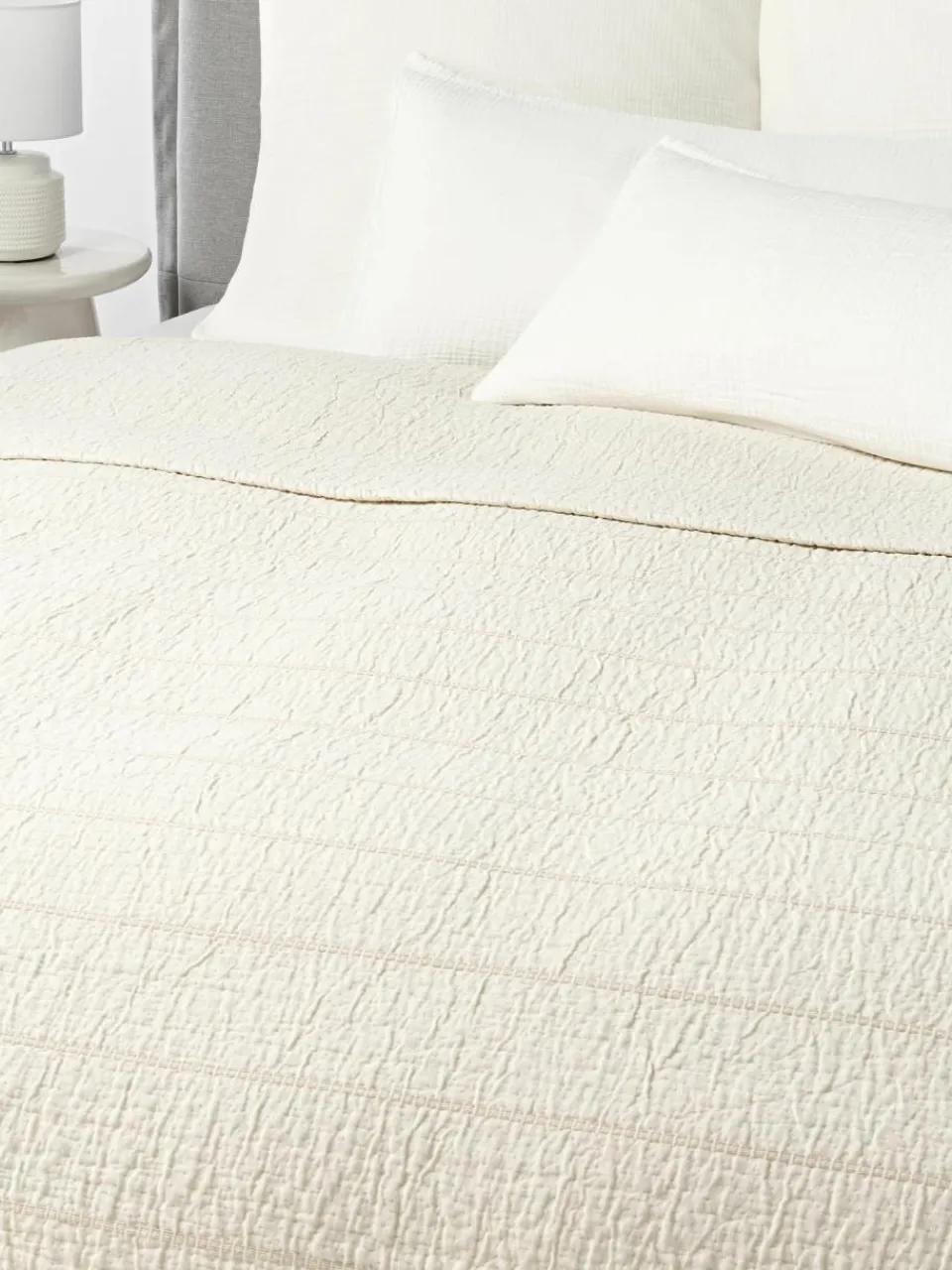 Katoenen bedsprei Lianna met structuurpatroon^Westwing Collection Discount