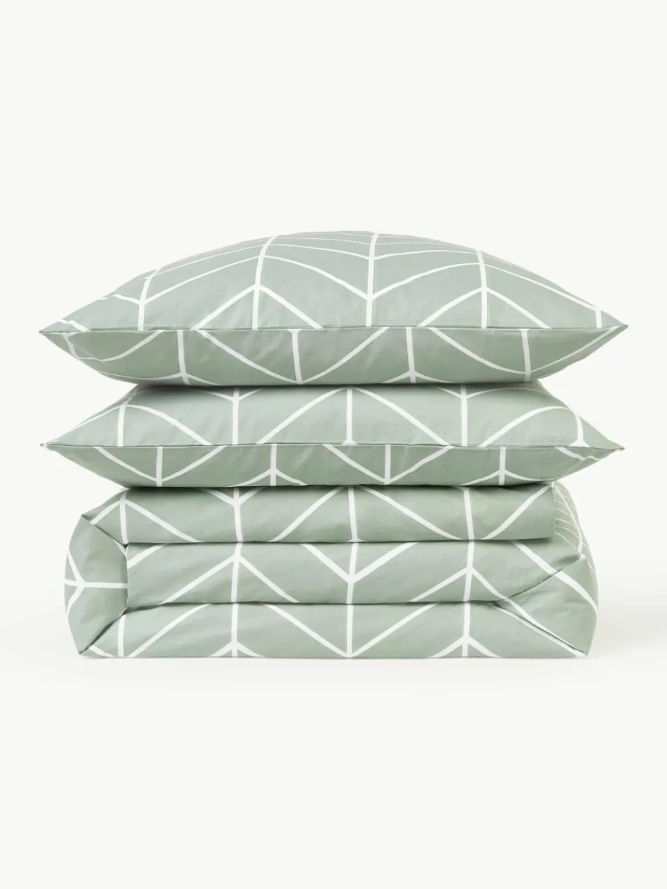 Katoenen dekbedovertrek Mirja met patroon^Westwing Collection Clearance