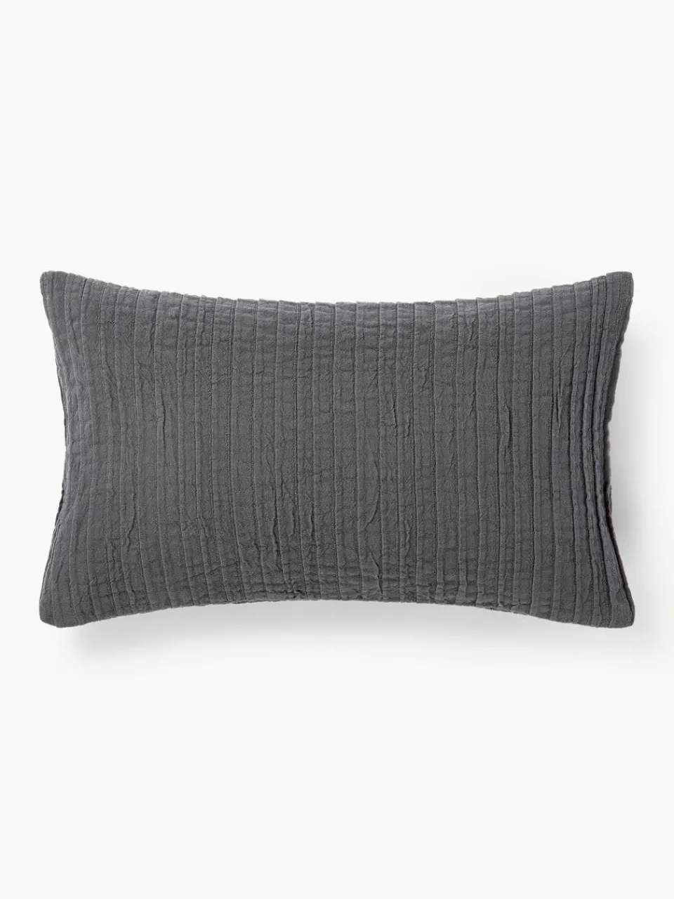 Katoenen kussenhoes Artemis met plissé-patroon^Westwing Collection Fashion