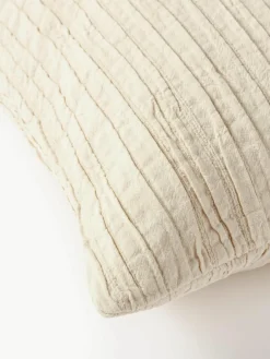 Katoenen kussenhoes Artemis met plissé-patroon^Westwing Collection Outlet