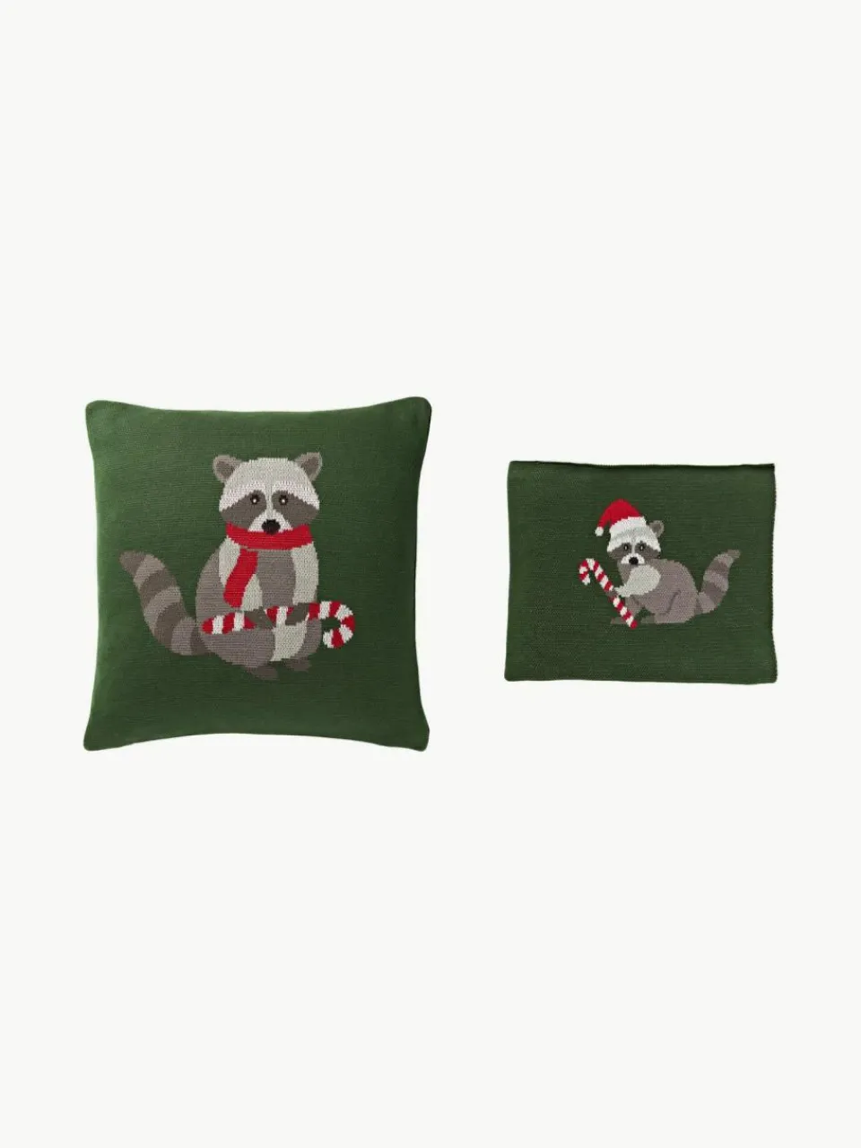 Katoenen kussenhoes Beryl met winters motief^Westwing Collection Discount
