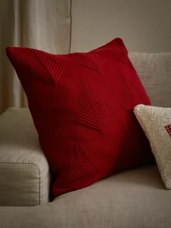 Katoenen kussenhoes Beryl met winters motief^Westwing Collection Discount