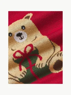 Katoenen kussenhoes Buddy met winters motief^Westwing Collection Outlet