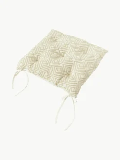 Katoenen kussenhoes Nira met winters motief^Westwing Collection Outlet