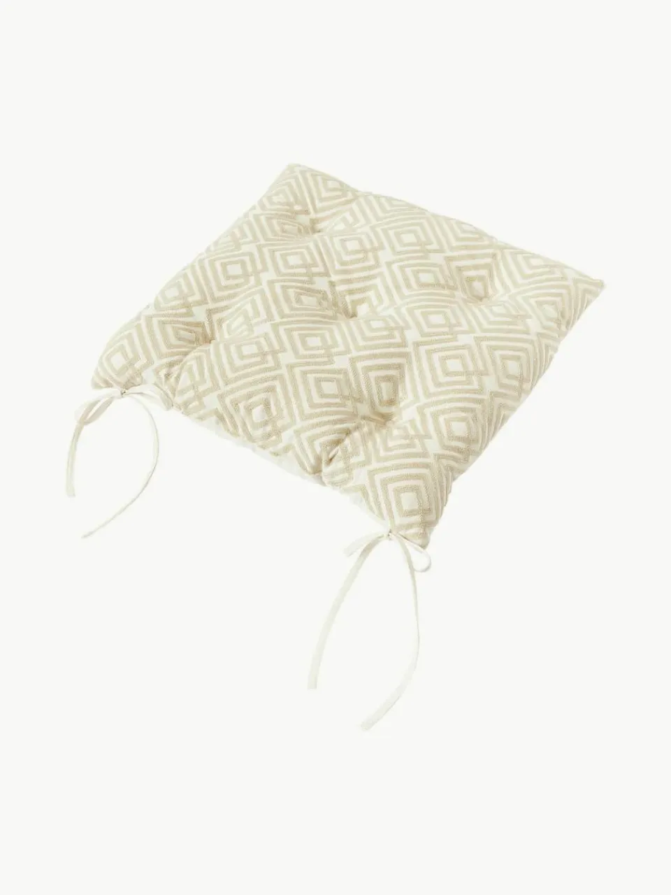 Katoenen kussenhoes Nira met winters motief^Westwing Collection Outlet