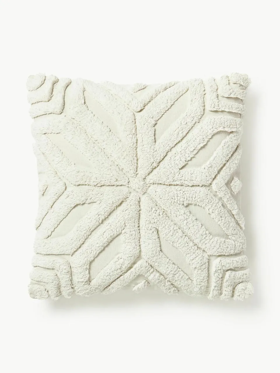 Katoenen kussenhoes Nira met winters motief^Westwing Collection Outlet