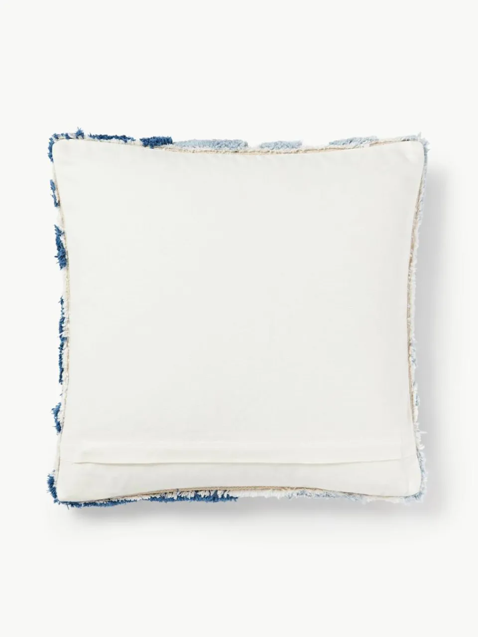 Katoenen kussenhoes Sela met getuft plantenmotief^Westwing Collection New