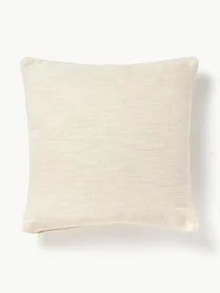 Katoenen kussenhoes Terre met decoratieve naad^Westwing Collection Best