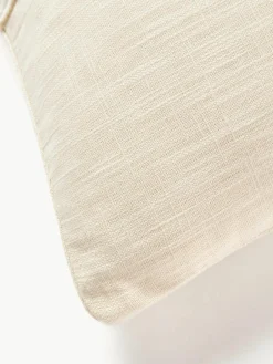Katoenen kussenhoes Terre met decoratieve naad^Westwing Collection Best
