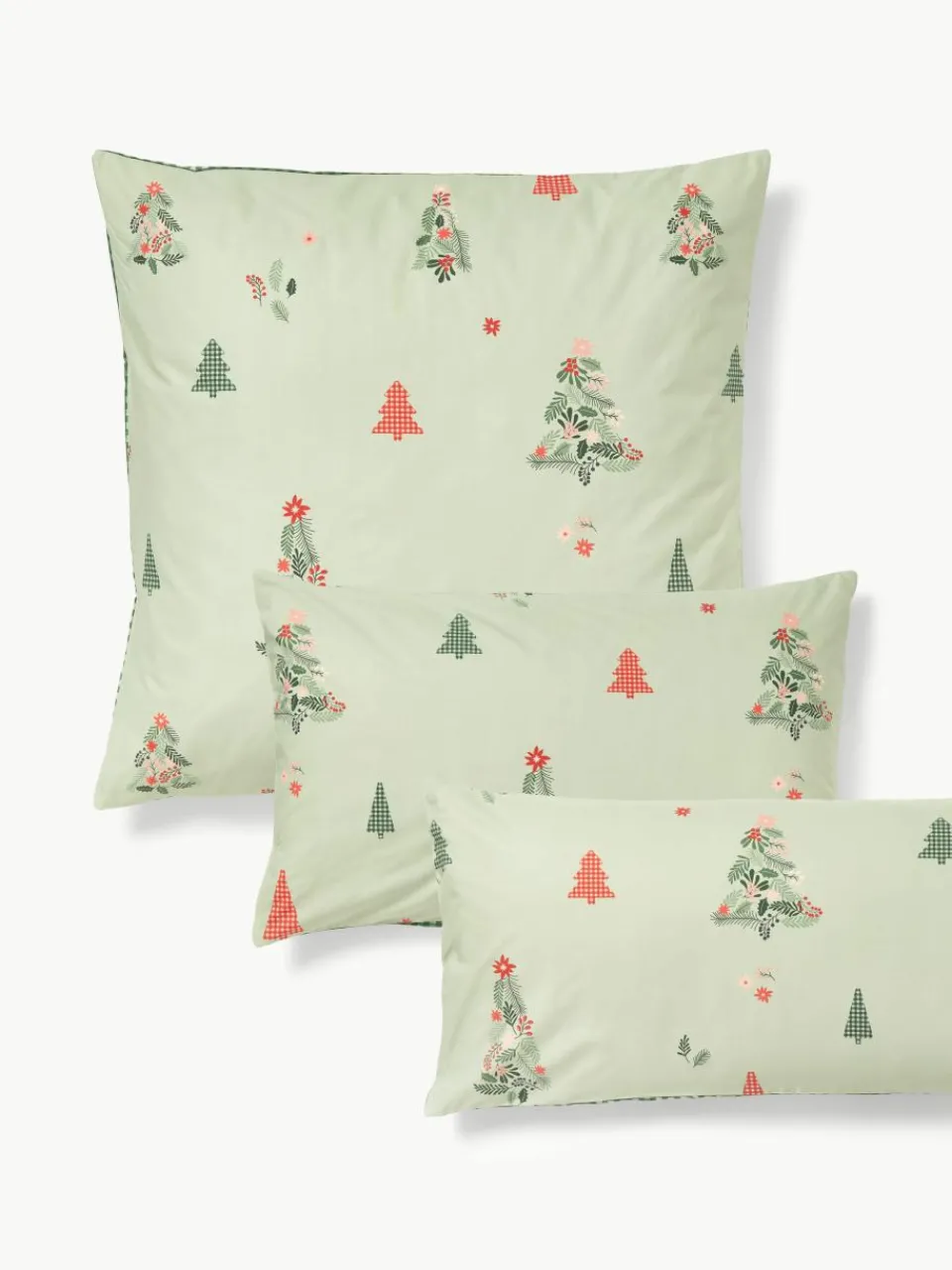 Katoenen perkal kussenhoes Pine^Westwing Collection Clearance