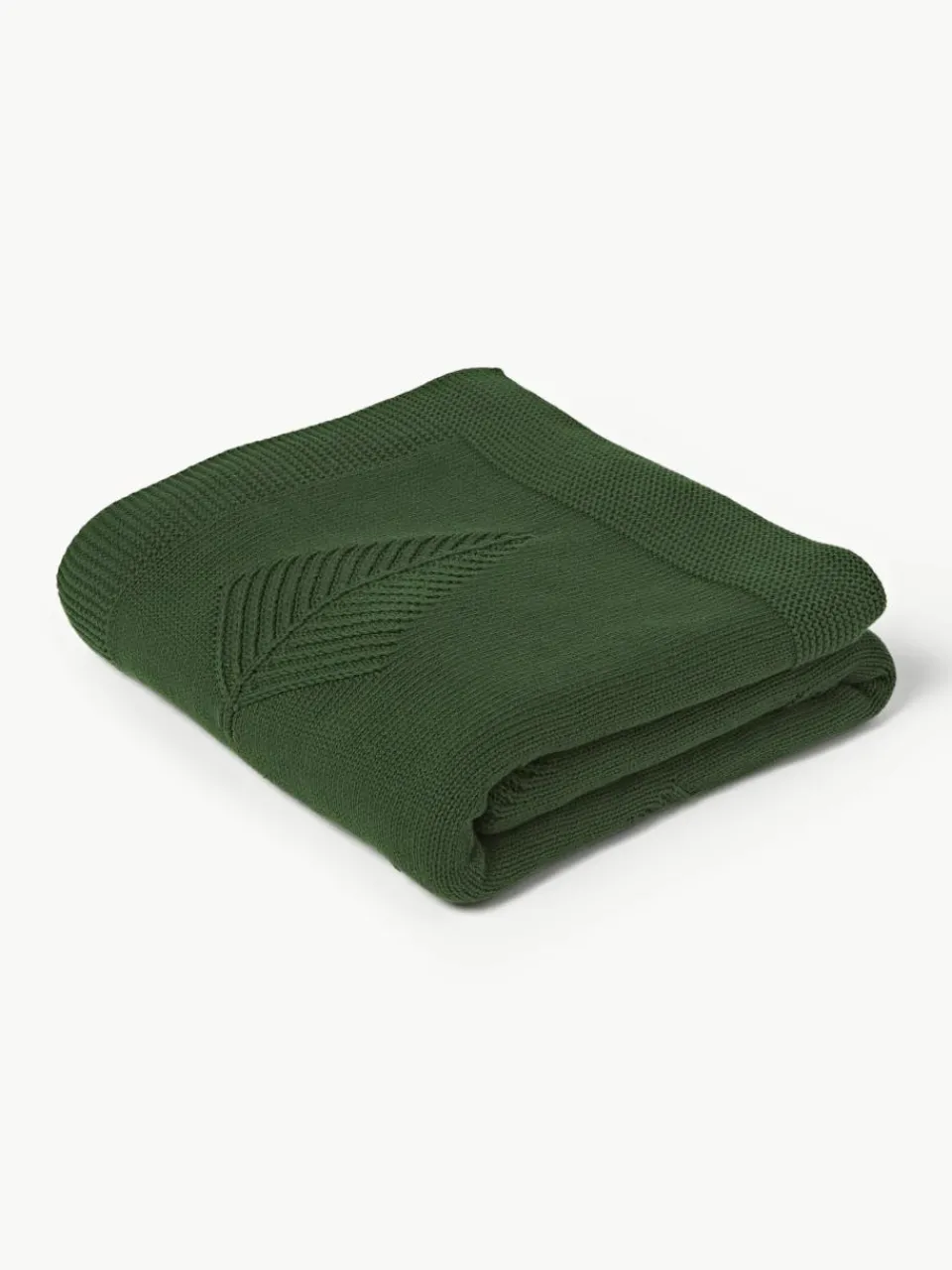 Katoenen plaid Beryl met winters motief^Westwing Collection Online