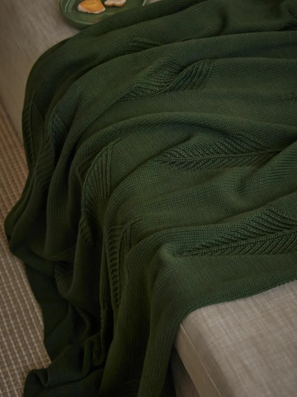 Katoenen plaid Beryl met winters motief^Westwing Collection Online