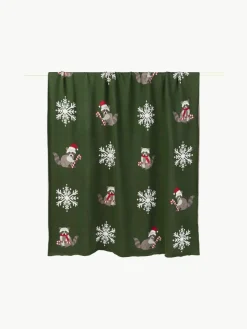 Katoenen plaid Buddy met winters motief^Westwing Collection Best