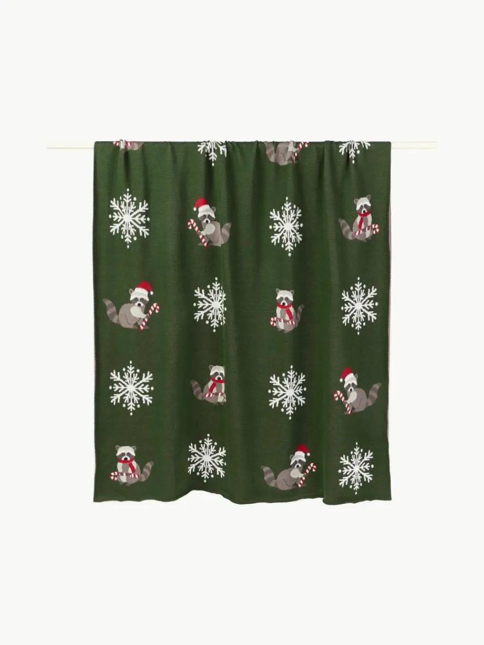 Katoenen plaid Buddy met winters motief^Westwing Collection Best