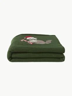 Katoenen plaid Buddy met winters motief^Westwing Collection Best