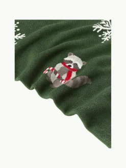 Katoenen plaid Buddy met winters motief^Westwing Collection Best