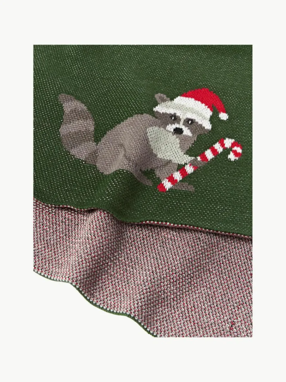 Katoenen plaid Buddy met winters motief^Westwing Collection Best