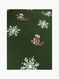 Katoenen plaid Buddy met winters motief^Westwing Collection Best