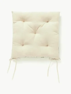 Katoenen zitkussen Sevil met grafische decoratie, 2 stuks^Westwing Collection Clearance