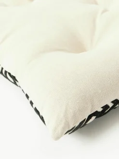 Katoenen zitkussen Sevil met grafische decoratie, 2 stuks^Westwing Collection Clearance