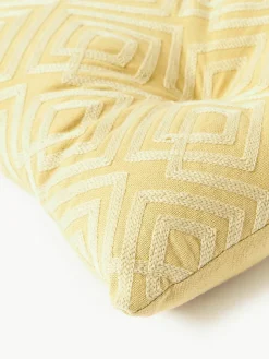 Katoenen zitkussen Sevil met grafische decoratie, 2 stuks^Westwing Collection Outlet