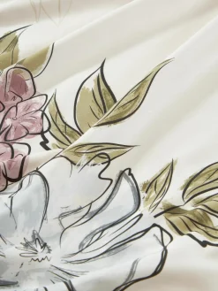 Katoenensatijnen kussenhoes Margot met bloemenprint^Westwing Collection Sale