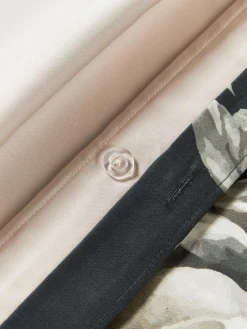 Katoensatijnen dekbedovertrek Blossom^Westwing Collection Sale