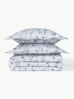Katoensatijnen dekbedovertrek Hurley met jacquard patroon^Westwing Collection Hot