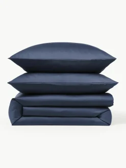 Katoensatijnen dekbedovertrek Comfort^Westwing Collection Outlet