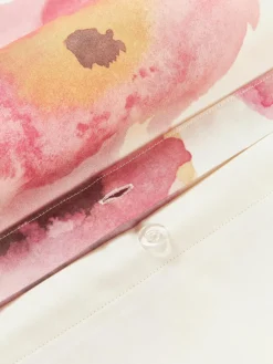 Katoensatijnen kussenhoes Fiorella met bloemenprint^Westwing Collection Online