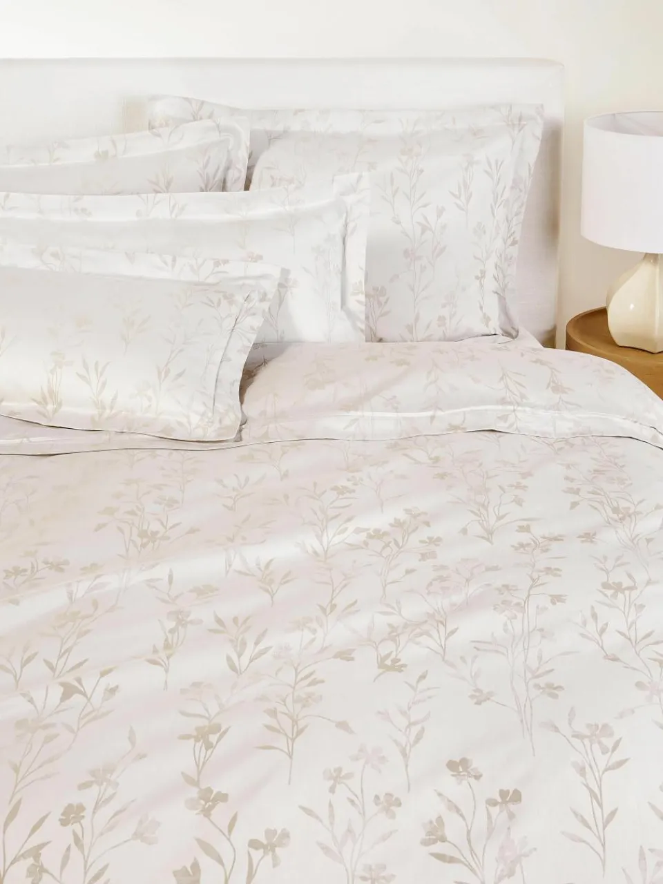 Katoensatijnen kussenhoes Hurley met jacquard patroon^Westwing Collection Discount