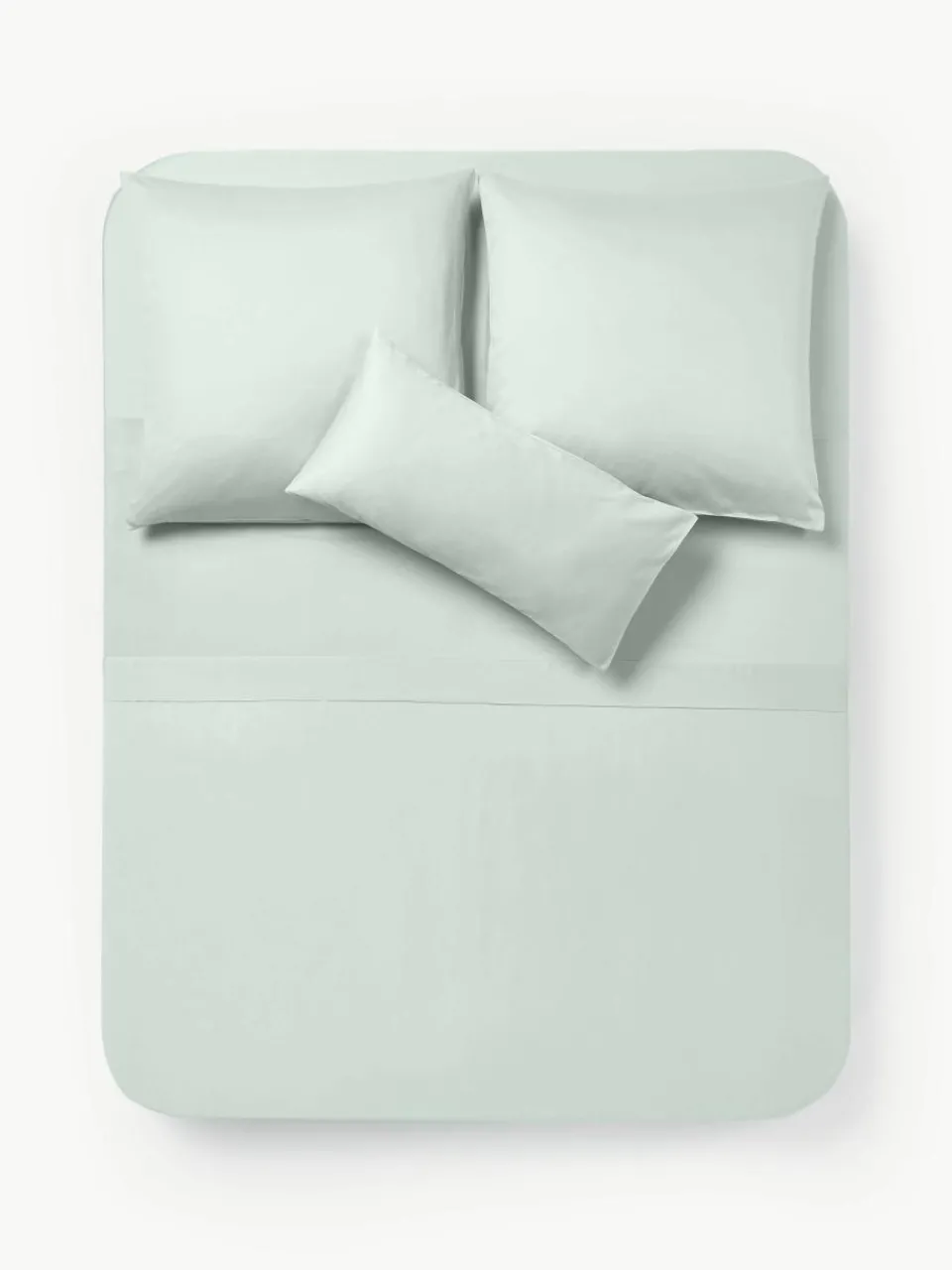 Katoensatijnen laken Comfort^Westwing Collection Sale