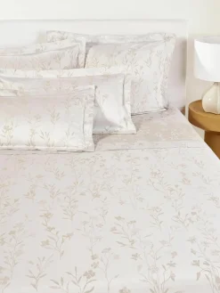 Katoensatijnen laken Hurley met jacquard patroon^Westwing Collection Hot