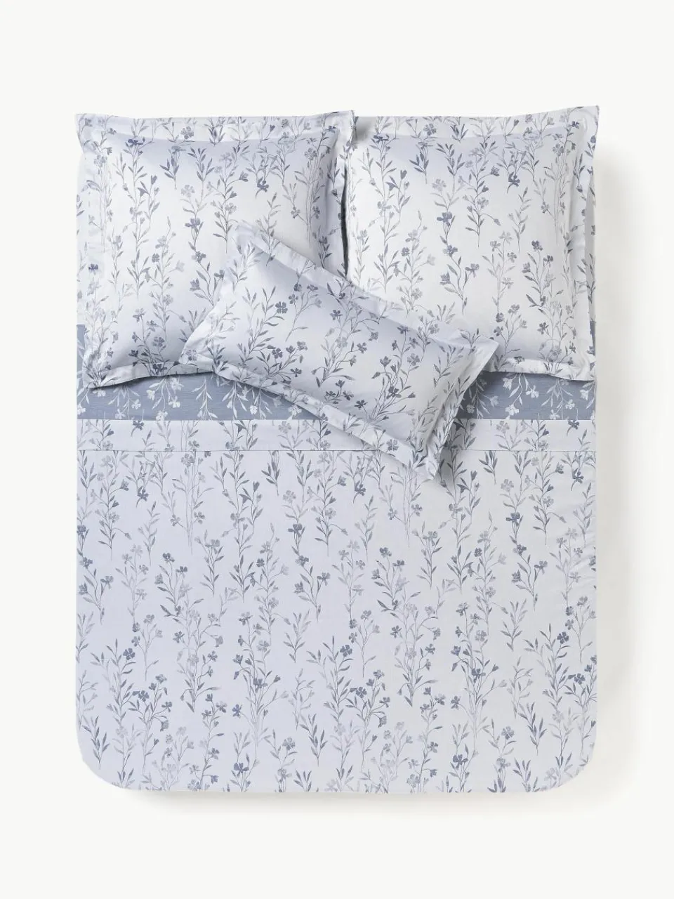 Katoensatijnen laken Hurley met jacquard patroon^Westwing Collection Online
