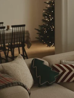 Kerstboom sierkussen Ziva van fluweel^Westwing Collection Hot