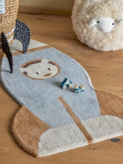 Kinder wollen vloerkleed Space^Bloomingville Mini Best