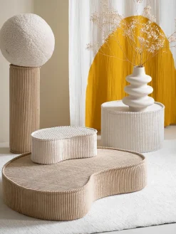 Kinderpoef Sugar van corduroy, Ø 40 cm^Wigiwama Outlet