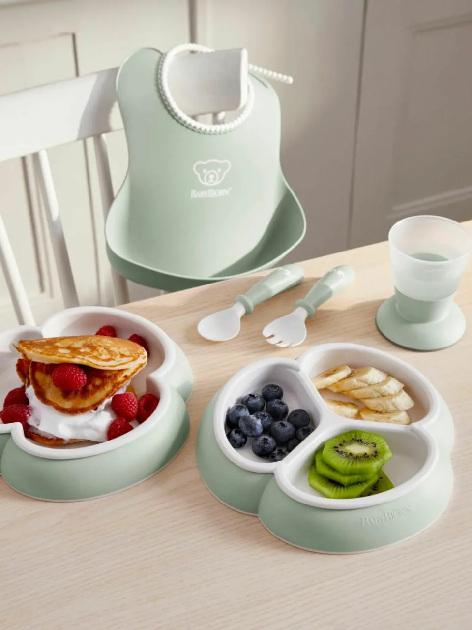 Kinderservies Bliss met slabbetje, 8-delig^Westwing Clearance